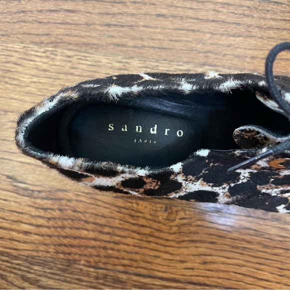 Sandro Leopard Print Chunky Platform Loafers - Picture 9 of 11